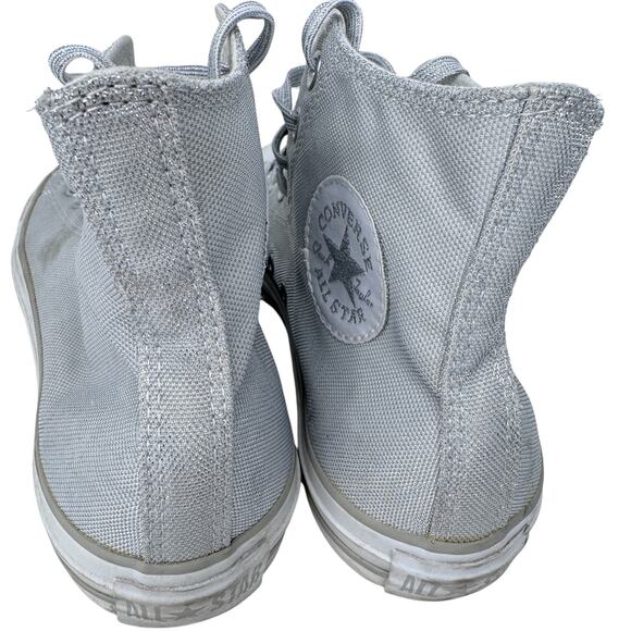 Converse Chuck Taylor All Star High Top Sneakers‎ Womens 10 Sparkle Silver Gray - Picture 5 of 11
